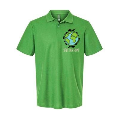 Save Our Home Animals Wildlife Conservation Earth Day Gift Softstyle Adult Sport Polo