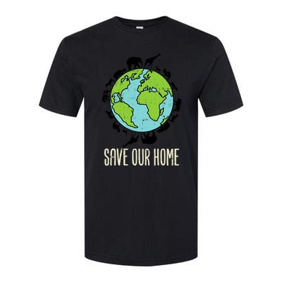 Save Our Home Animals Wildlife Conservation Earth Day Gift Softstyle® CVC T-Shirt