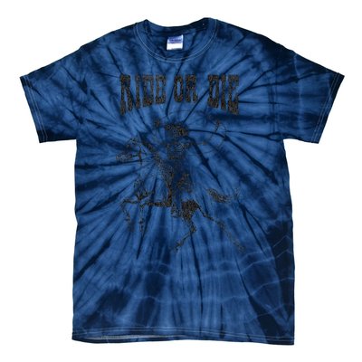 Skeleton On Horse Tie-Dye T-Shirt