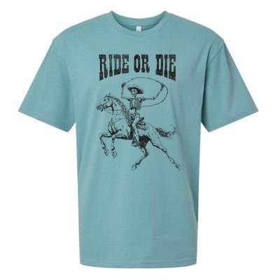 Skeleton On Horse Sueded Cloud Jersey T-Shirt