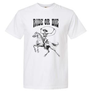 Skeleton On Horse Garment-Dyed Heavyweight T-Shirt