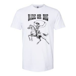 Skeleton On Horse Softstyle CVC T-Shirt