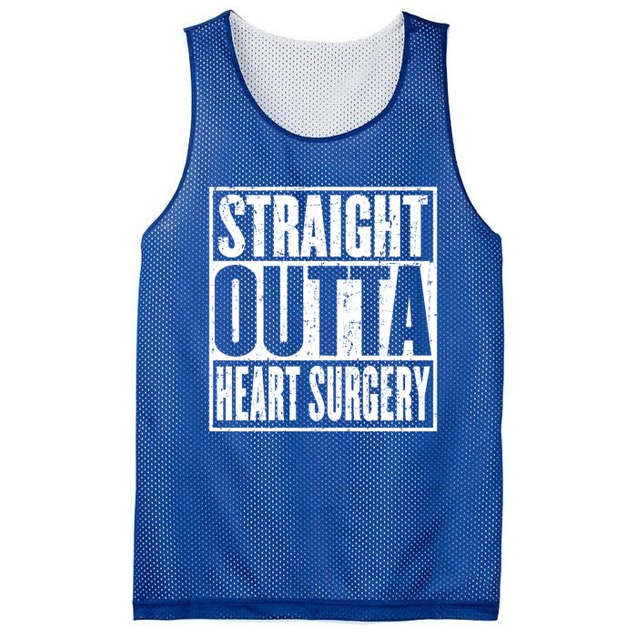 Straight Outta Heart Surgery Open Heart Recovery Get Well Gift Mesh Reversible Basketball Jersey Tank