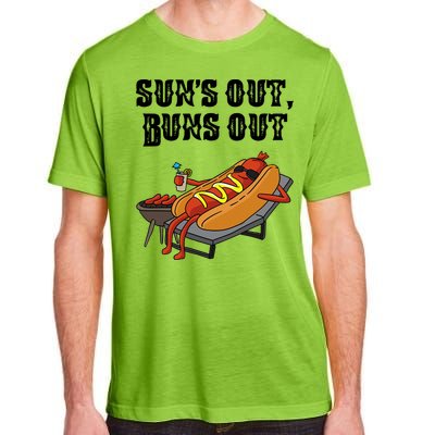 Suns Out Hot Dog Buns Out Funny Sausage BBQ Food Lover Gift Adult ChromaSoft Performance T-Shirt