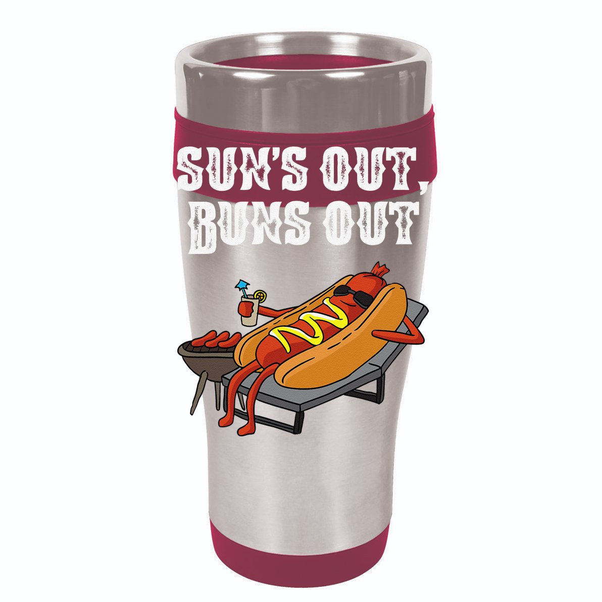Suns Out Hot Dog Buns Out Funny Sausage BBQ Food Lover Gift Womens T-Shirt
