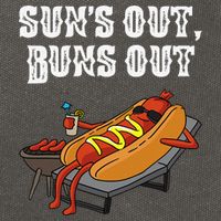 Suns Out Hot Dog Buns Out Funny Sausage BBQ Food Lover Gift Cotton Canvas Backpack
