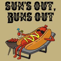 Suns Out Hot Dog Buns Out Funny Sausage BBQ Food Lover Gift Long Sleeve Shirt
