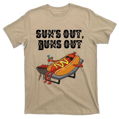 Suns Out Hot Dog Buns Out Funny Sausage BBQ Food Lover Gift T-Shirt