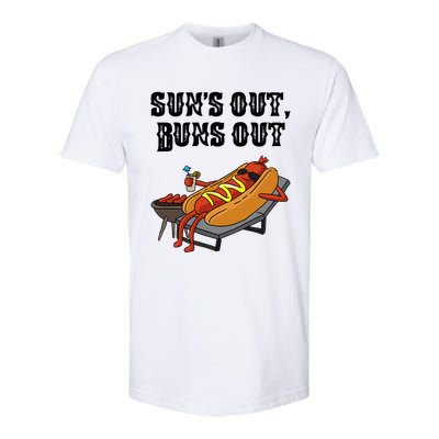 Suns Out Hot Dog Buns Out Funny Sausage BBQ Food Lover Gift Softstyle CVC T-Shirt