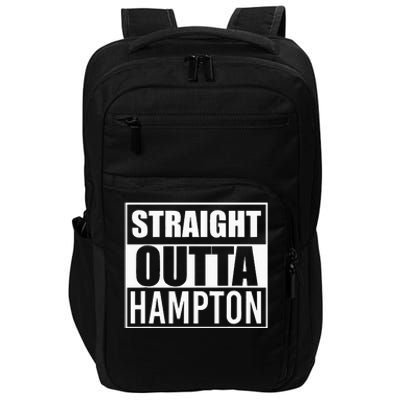 Straight Outta Hampton Funny Best Gift Virginia VA State Impact Tech Backpack