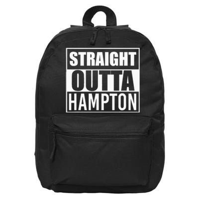 Straight Outta Hampton Funny Best Gift Virginia VA State 16 in Basic Backpack