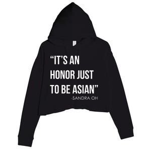 Sandra Oh It’S An Honor Just To Be Asian Crop Fleece Hoodie