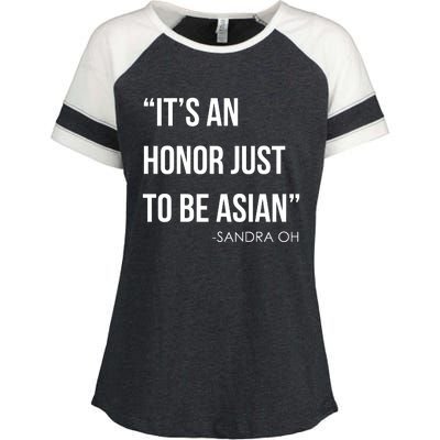 Sandra Oh It’S An Honor Just To Be Asian Enza Ladies Jersey Colorblock Tee