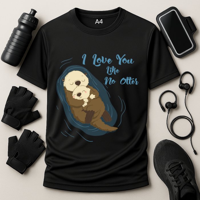 Sea Otters: I Love You Like No Otter Gift Cooling Performance Crew T-Shirt