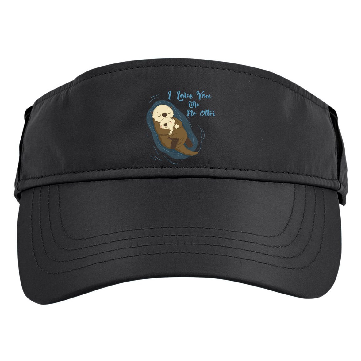Sea Otters: I Love You Like No Otter Gift Adult Drive Performance Visor