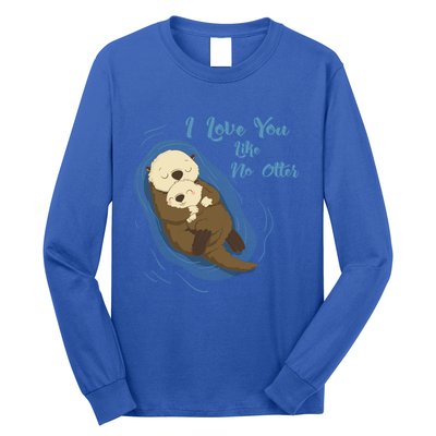 Sea Otters: I Love You Like No Otter Gift Long Sleeve Shirt