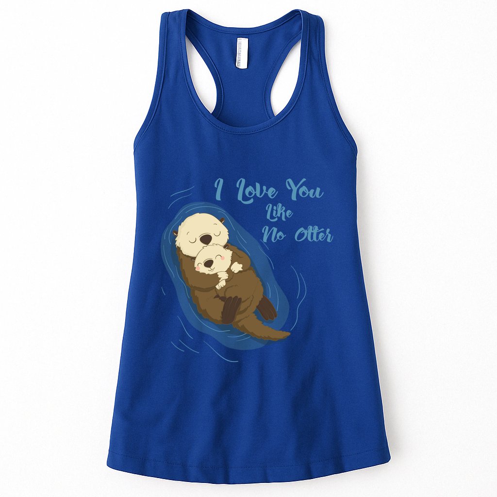 Sea Otters: I Love You Like No Otter Gift Womens Tank Top