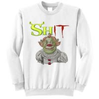 Shit Ogre It Pennywise Halloween Funny Spooky Vibes Horror Clown Sweatshirt