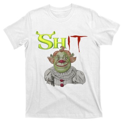 Shit Ogre It Pennywise Halloween Funny Spooky Vibes Horror Clown T-Shirt