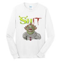 Shit Ogre It Pennywise Halloween Funny Spooky Vibes Horror Clown Tall Long Sleeve T-Shirt