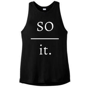 So Over It. Ladies PosiCharge Tri-Blend Wicking Tank