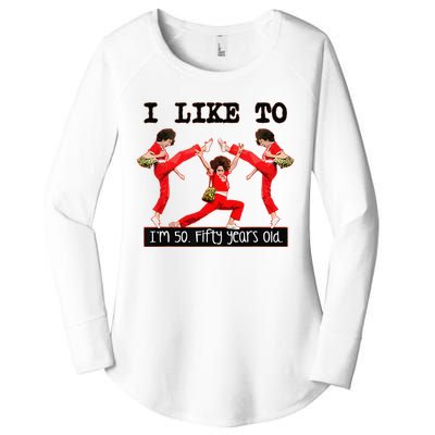 Sally OMalley IM 50 I Like To Kick Streth And Kick Women's Perfect Tri Tunic Long Sleeve Shirt