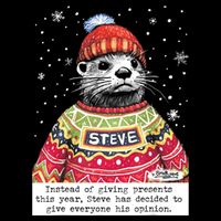 Steve Otter Instead Of Giving Presents This Year Flat Bill Trucker Hat