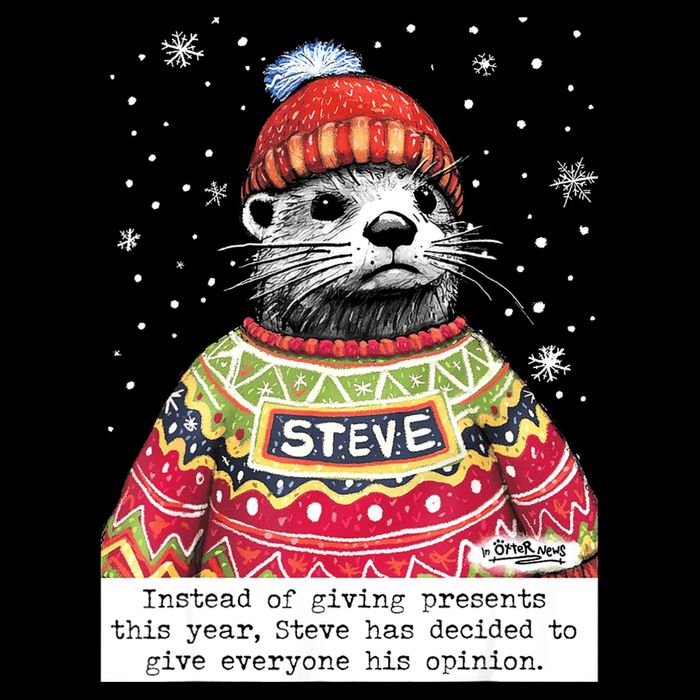 Steve Otter Instead Of Giving Presents This Year Flat Bill Trucker Hat