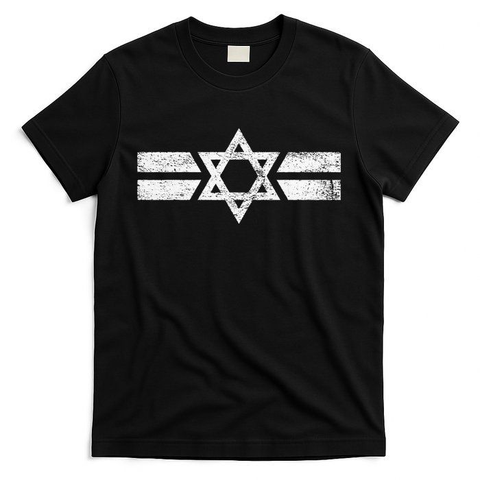 State Of Israel National Flag Of Zion Star Of David Roundel T-Shirt