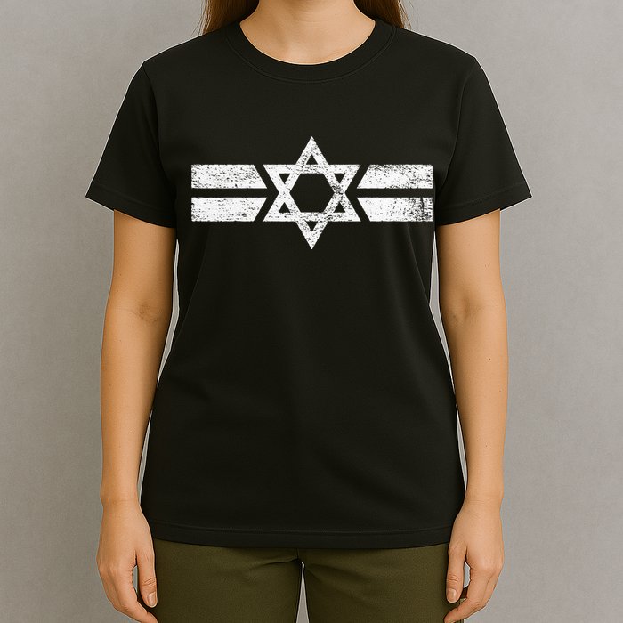 State Of Israel National Flag Of Zion Star Of David Roundel T-Shirt