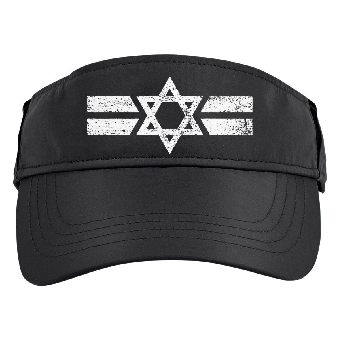 State Of Israel National Flag Of Zion Star Of David Roundel Adult Drive Performance Visor