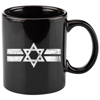 State Of Israel National Flag Of Zion Star Of David Roundel 11oz C Handle Ceramic Mug