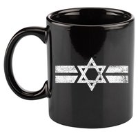 State Of Israel National Flag Of Zion Star Of David Roundel 11oz C Handle Ceramic Mug