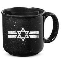 State Of Israel National Flag Of Zion Star Of David Roundel 15oz Campfire Ceramic Mug