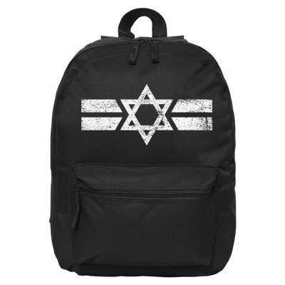State Of Israel National Flag Of Zion Star Of David Roundel 16 in Basic Backpack