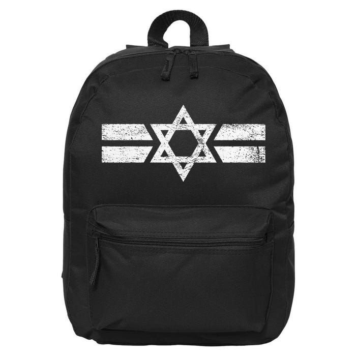 State Of Israel National Flag Of Zion Star Of David Roundel 16 in Basic Backpack