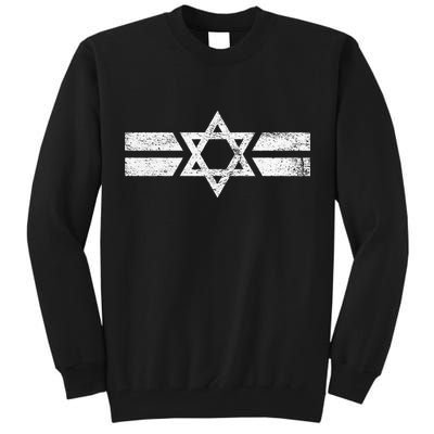 State Of Israel National Flag Of Zion Star Of David Roundel Tall Sweatshirt