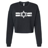 State Of Israel National Flag Of Zion Star Of David Roundel Cropped Pullover Crew