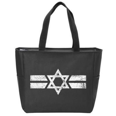 State Of Israel National Flag Of Zion Star Of David Roundel Zip Tote Bag