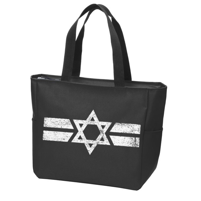 State Of Israel National Flag Of Zion Star Of David Roundel Zip Tote Bag