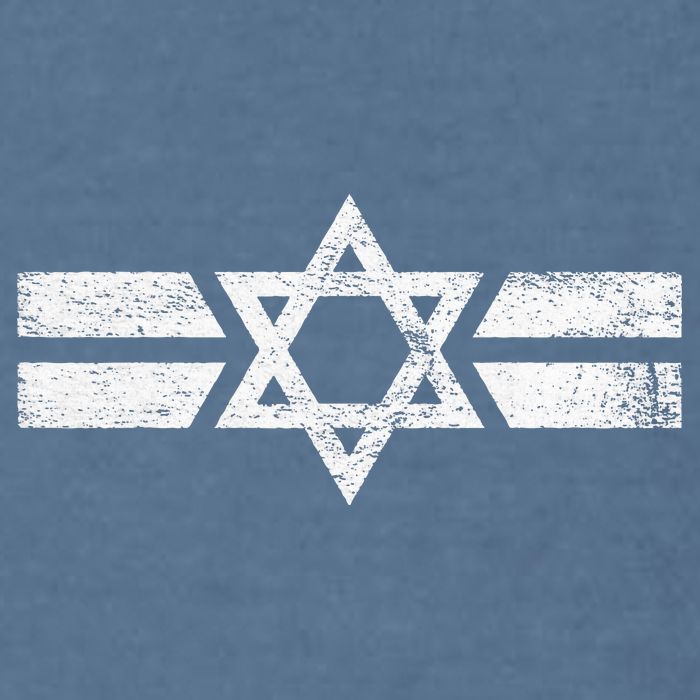 State Of Israel National Flag Of Zion Star Of David Roundel Garment-Dyed Sweatshirt