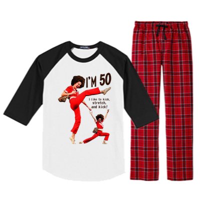 Sally OMalley IM 50 I Like To Kick Streth And Kick Raglan Sleeve Pajama Set