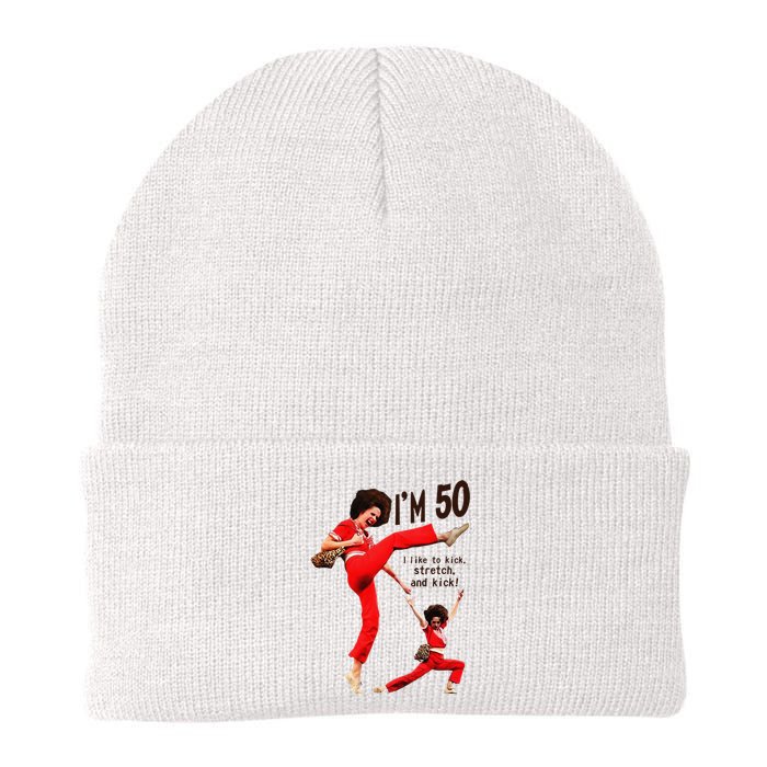 Sally OMalley IM 50 I Like To Kick Streth And Kick Knit Cap Winter Beanie