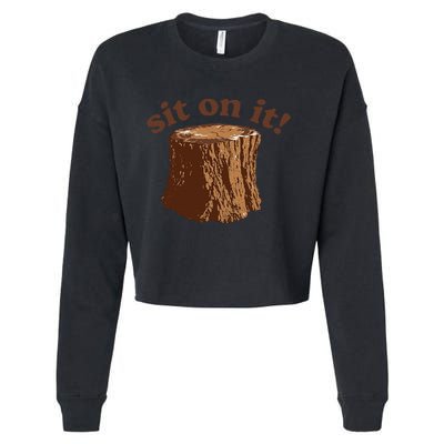 Sit On It Cropped Pullover Crew