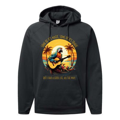 Some Of ItS Magic Some Of ItS Tragic Parrot Performance Fleece Hoodie