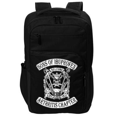 Sons of Ibuprofen Arthritis Chapter Funny Old Biker Impact Tech Backpack