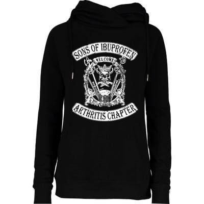 Sons of Ibuprofen Arthritis Chapter Funny Old Biker Womens Funnel Neck Pullover Hood