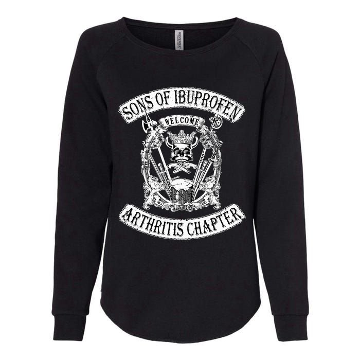 Sons of Ibuprofen Arthritis Chapter Funny Old Biker Womens California Wash Sweatshirt