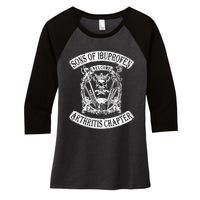 Sons of Ibuprofen Arthritis Chapter Funny Old Biker Women's Tri-Blend 3/4-Sleeve Raglan Shirt