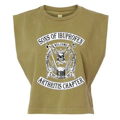 Sons of Ibuprofen Arthritis Chapter Funny Old Biker Garment-Dyed Women's Muscle Tee